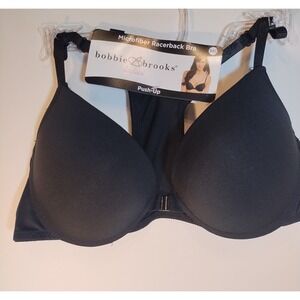Bobbie Brooks Microfiber Racerback Push-Up Bra Black 34C BRA1101